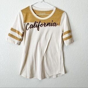 Lucky Brand California Baseball Tee, XS